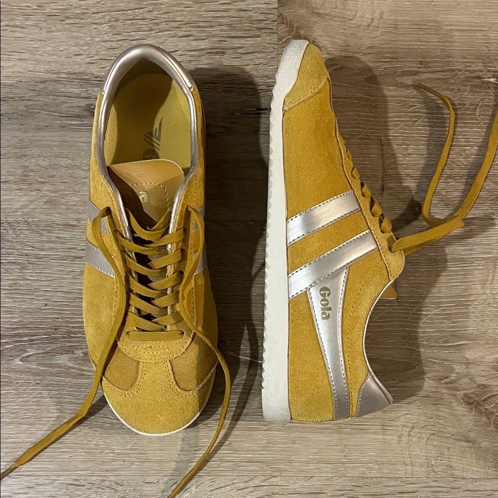 Gola Mustard and Metallic Sneakers
